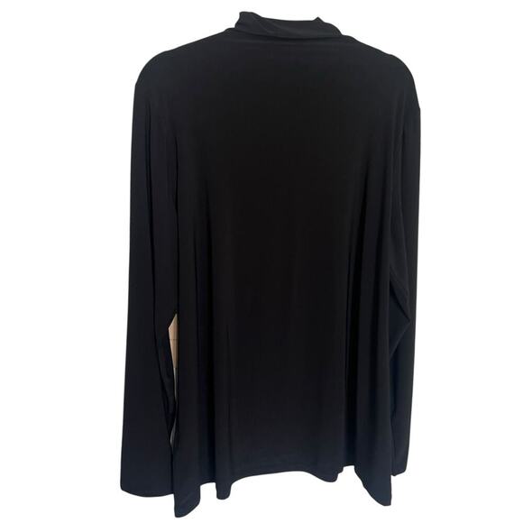Halogen Mockneck Long Sleeve Tunic Top Black Size 3X - Picture 2 of 9